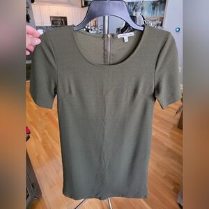 Olive Green Short Sleeve Dress